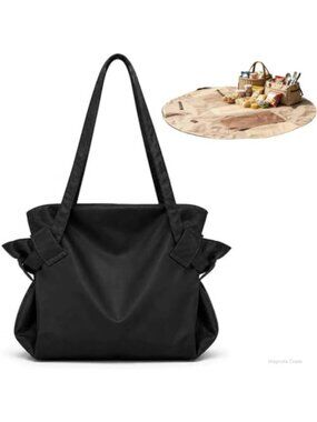 2 in 1 Convertible Tote Bag & Foldable Water Resistant Picnic Blanket